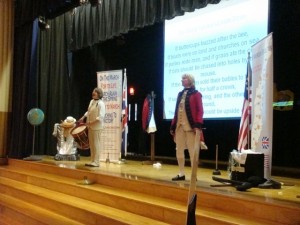 The British play The World Turned Upside Down at Yorktown